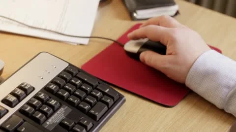 Computer user with RSI Video stock 12659448