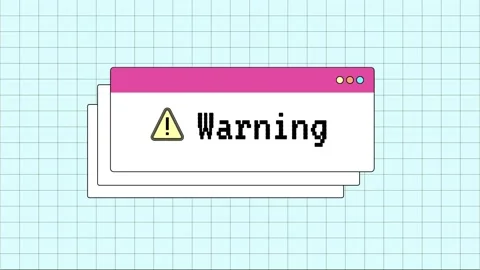 Computer UX warning pop-up loading on the scree Stock Footage 165036327