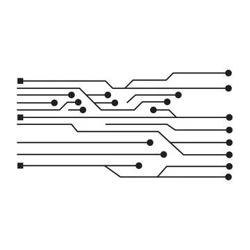 Computer vector background with circuit Stock Illustration