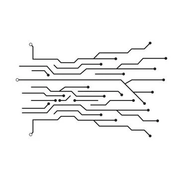 Computer vector background with circuit Stock Illustration
