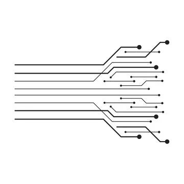 Computer vector background with circuit Stock Illustration