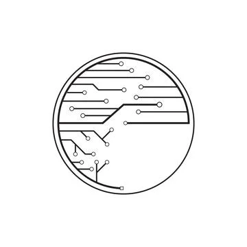 Computer vector background with circuit Stock Illustration