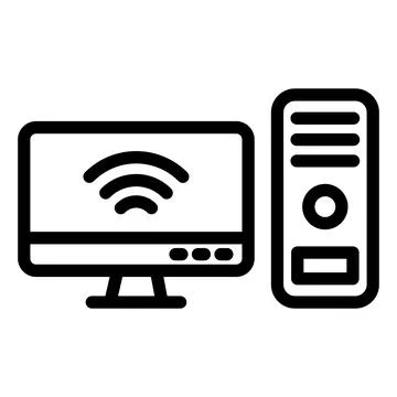 Computer Vector Icon Design Illustration Stock Illustration