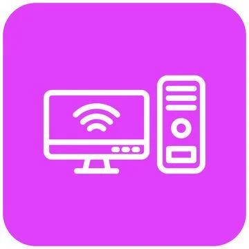 Computer Vector Icon Design Illustration Stock Illustration