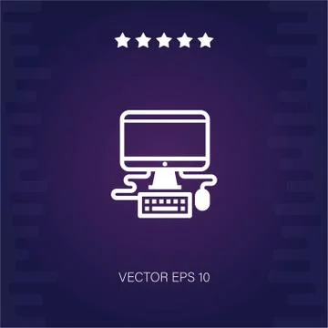 Computer vector icon Stock Illustration