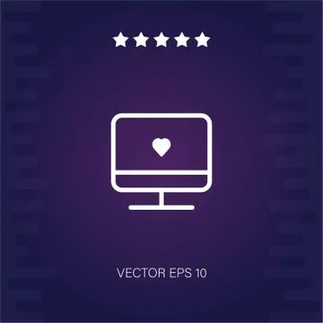 Computer vector icon Illustrazione stock