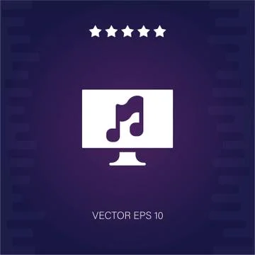 Computer vector icon Stock Illustration