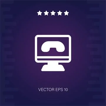 Computer vector icon Stock Illustration
