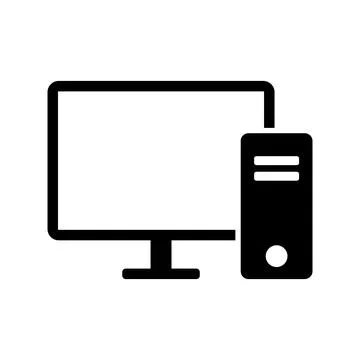 Computer vector icon isolated on white background Stock Illustration