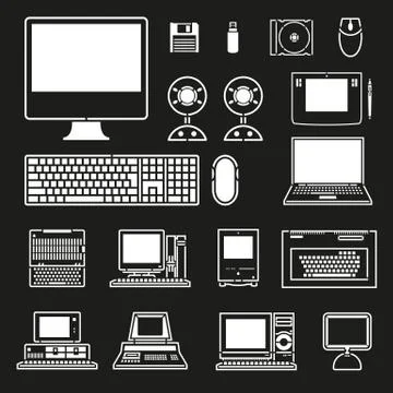 Computer Vectors Set Stock-Illustration