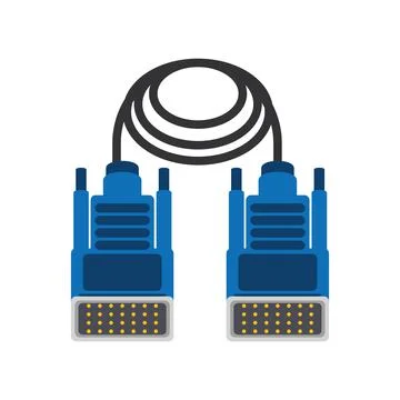 Computer VGA cable Stock Illustration