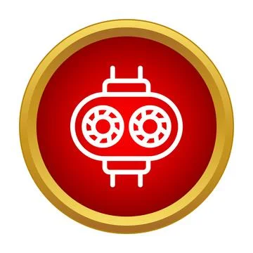 Computer video card cooling system flat icon Stock Illustration