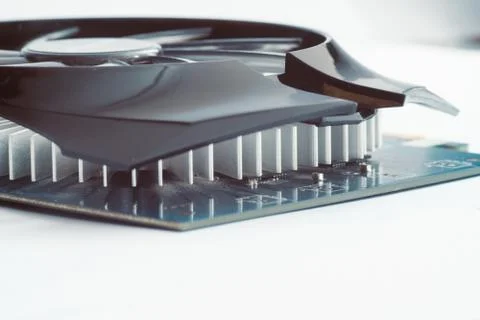 Computer video card isolated on a white background 스톡 사진