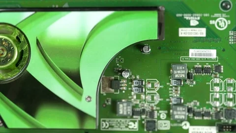 Computer Video Card With Radio Components Closeup. Stock Footage 237744559