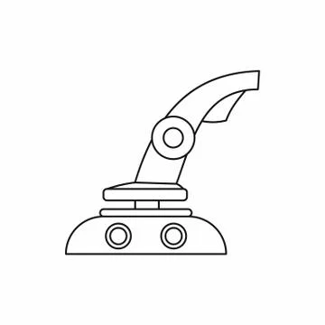 Computer video game joystick icon, outline style 스톡 일러스트