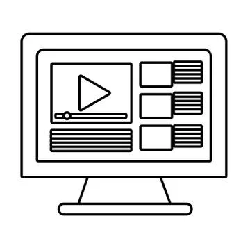 Computer video icon 스톡 일러스트