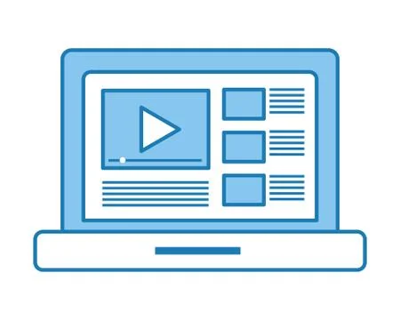 Computer video icon 스톡 일러스트