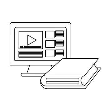 Computer video icon 스톡 일러스트