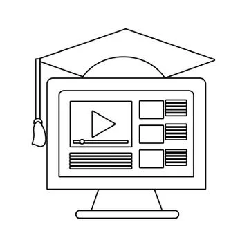 Computer video icon イラスト素材