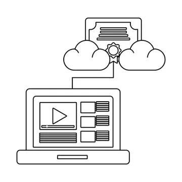 Computer video icon 스톡 일러스트