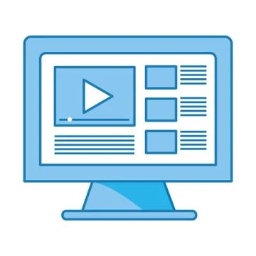 Computer video icon 스톡 일러스트