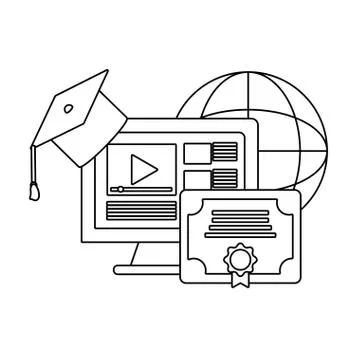 Computer video icon 스톡 일러스트