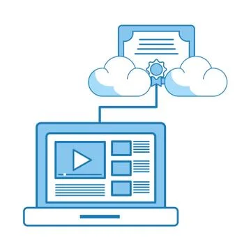 Computer video icon Stock Illustration