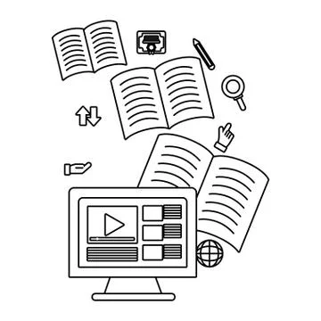 Computer video icon イラスト素材