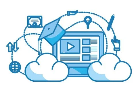 Computer video icon 스톡 일러스트