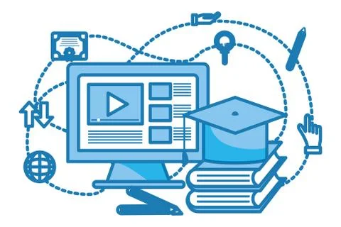 Computer video icon 스톡 일러스트