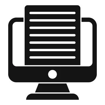 Computer video scenario icon simple vector. Activity movie 库存插图