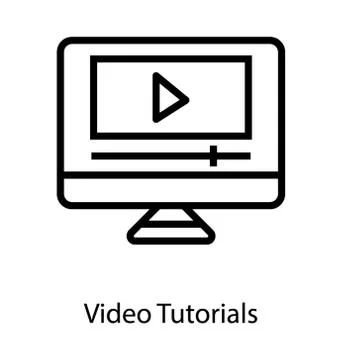 Computer Video Tutorial Stock Illustration