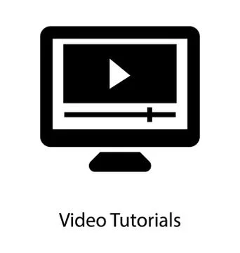 Computer Video Tutorial Illustrazione stock