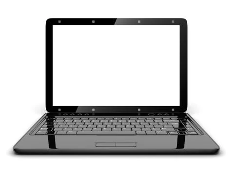 Computer view front Stock Illustration