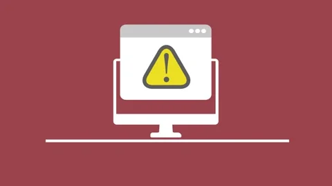 Computer virus alert animated video Stock Footage 257156711