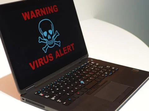Computer Virus Alert concept. Stock Photos