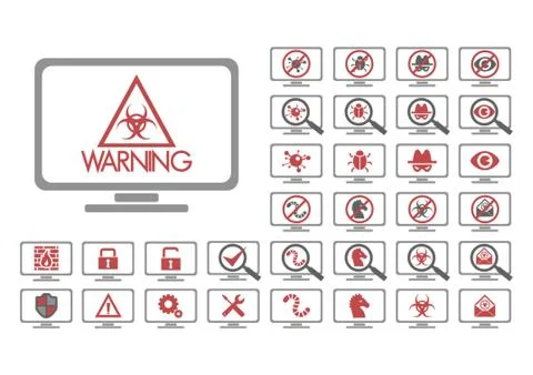 Computer Virus And Bug Collection Stock Illustration