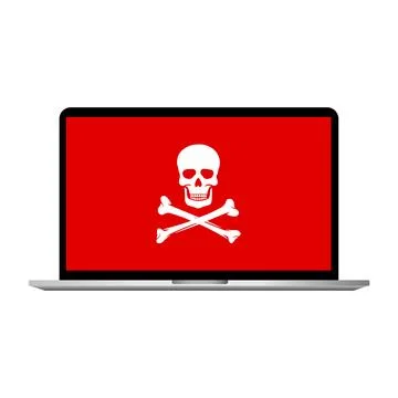 Computer virus and malware hacking attacks. Antivirus icon. Vector illustrati Stock Illustration