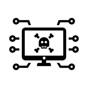 Computer virus attack, crime, cyber, hack, hacking, illegal access, lost da.. Stock Illustration