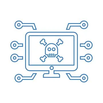 Computer virus attack, crime, cyber, hack, hacking, illegal access, lost da.. Stock Illustration