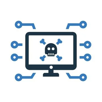 Computer virus attack, crime, cyber, hack, hacking, illegal access, lost da.. Stock Illustration