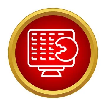Computer virus attacking data on screen icon イラスト素材