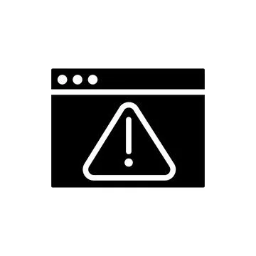 Computer virus black glyph icon Illustrazione stock