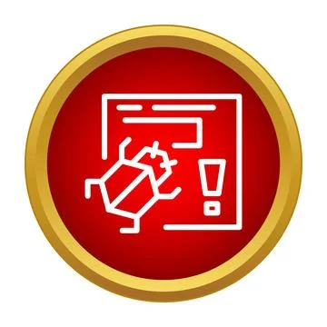 Computer virus bug attacking document and system error Illustrazione stock