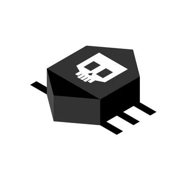 Computer virus bug isolated. Spyware for your pc Stock Illustration