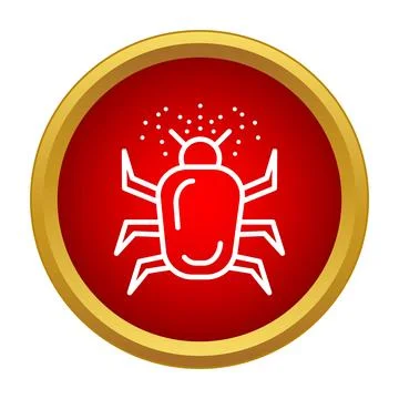 Computer virus bug malware cyber threat icon design Stock Illustration