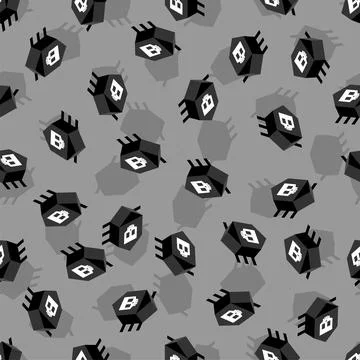 Computer virus bug pattern seamless. Spyware for your pc background. Networ.. 스톡 일러스트