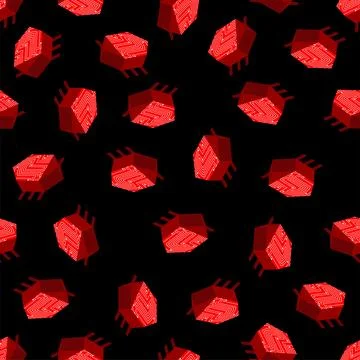 Computer virus bug pattern seamless. Spyware for your pc background. Networ.. Stock Illustration