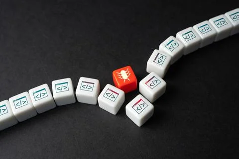 A computer virus causes a program to crash. Threat to critical infrastructu.. 库存照片