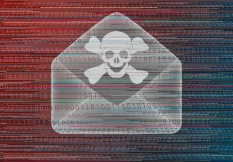 Computer virus concept. Illustrazione stock